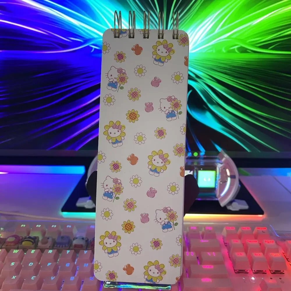 Sanrio Hello Kitty Notepad Note Pad Summer Flower White 2024 Long Reporters List